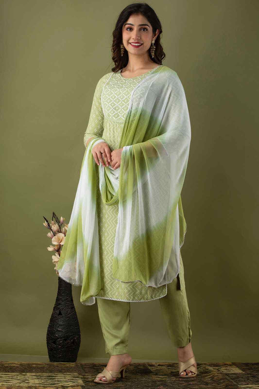 Bandhej Dual Tone Suit Set
