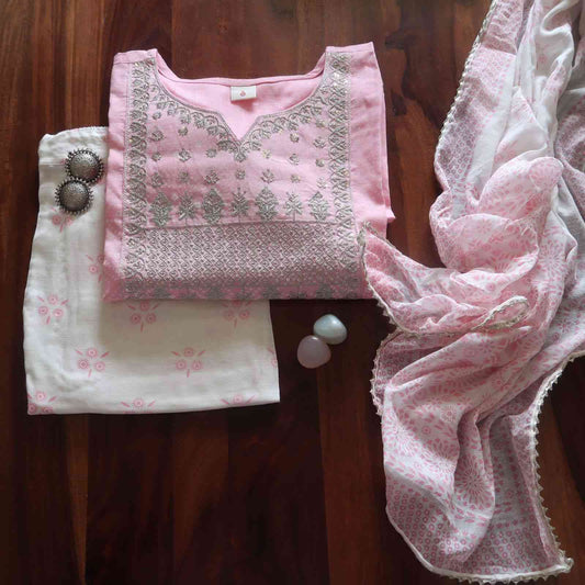 Baby Pink Sequin Suit